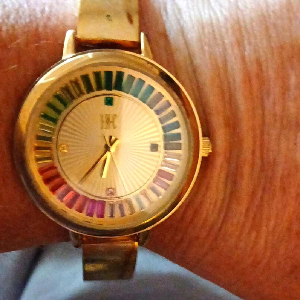 VINTAGE INC Gold Multicolor Watch